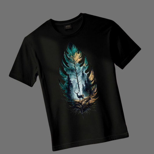 MEN'S NATURE-INSPIRED | PREMIUM PRINTED BLACK  EDITION OVERSIZED T-SHIRT