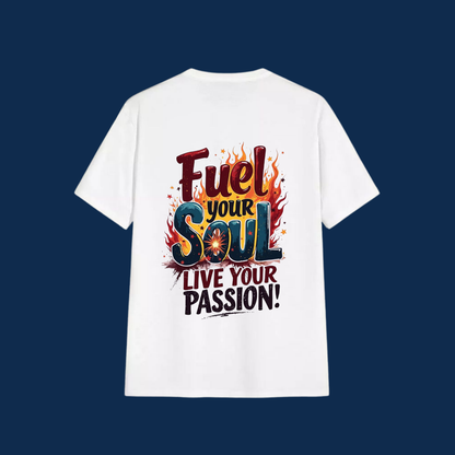 Fuel Your Soul Oversized Graphic Tee – Ignite Your Passion edition
