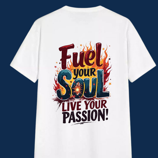 Fuel Your Soul Oversized Graphic Tee – Ignite Your Passion edition