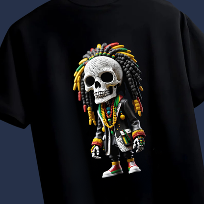 Rasta skull graphic EDITION Tee | 240 GSM PREMIUM Oversized T-shirt