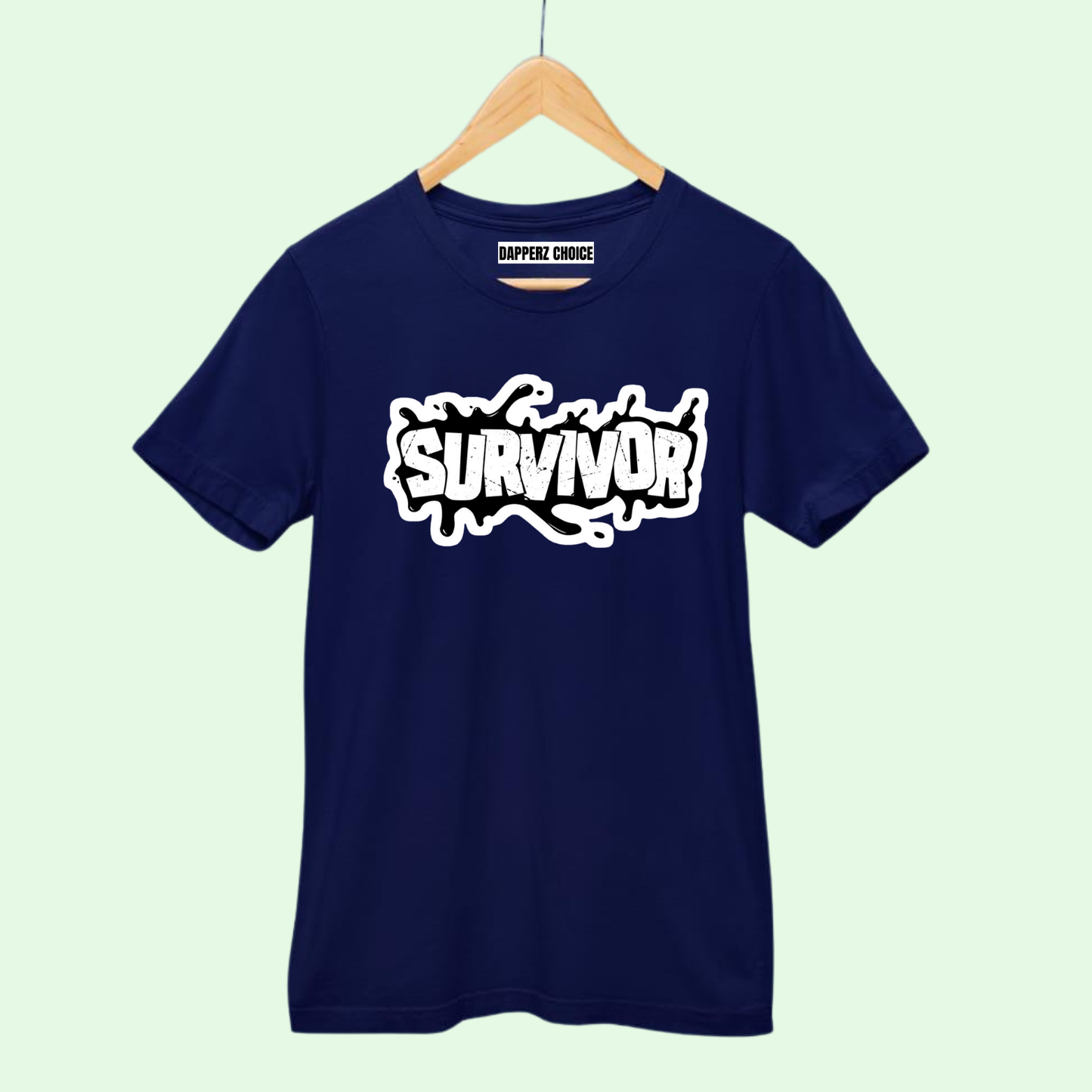 “SURVIVOR” Premium Regular Fit T-Shirt | 100% cotton, 180 GSM