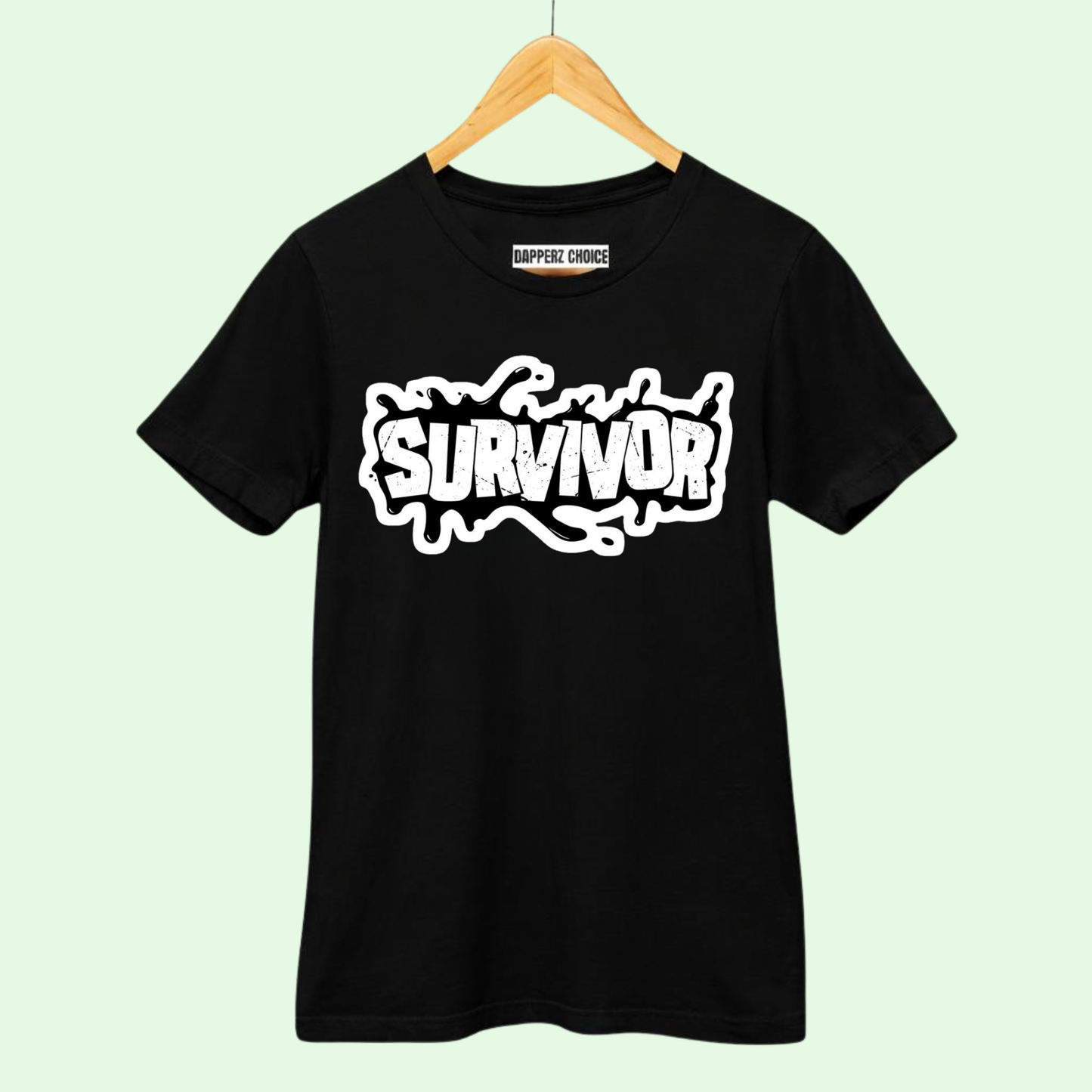 “SURVIVOR” Premium Regular Fit T-Shirt | 100% cotton, 180 GSM
