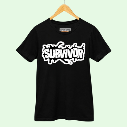 “SURVIVOR” Premium Regular Fit T-Shirt | 100% cotton, 180 GSM