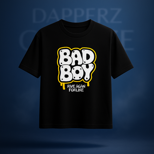 Fearless “BAD BOY” premium oversized T-shirt | 240 GSM FRENCH TERRY 100% COTTON.