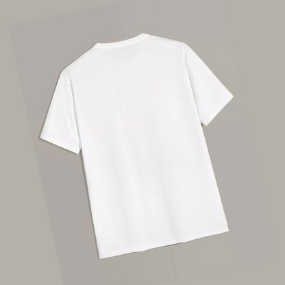 MEN'S HORSE RIDER PRINTED WHITE OVERSIZED T-SHIRT