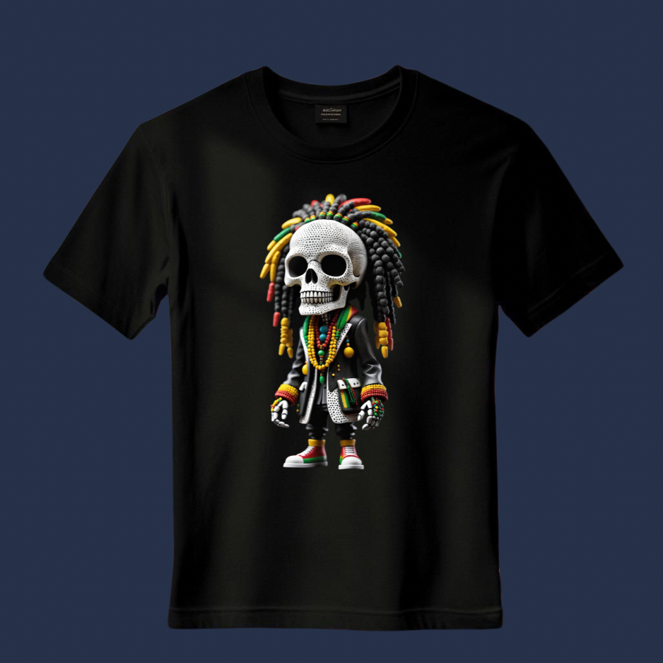 Rasta skull graphic EDITION Tee | 240 GSM PREMIUM Oversized T-shirt