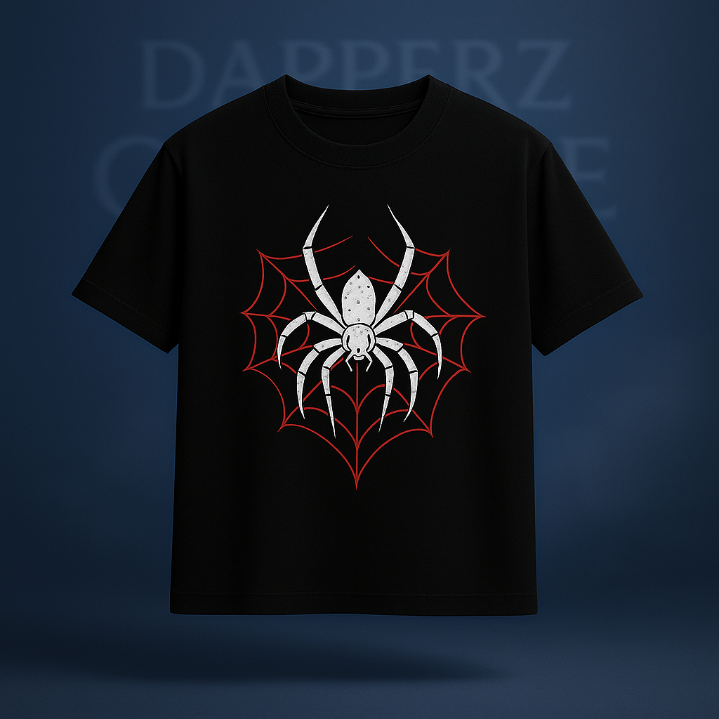 “VENOM WEB spider inspired” Premium Black Oversized T-Shirt