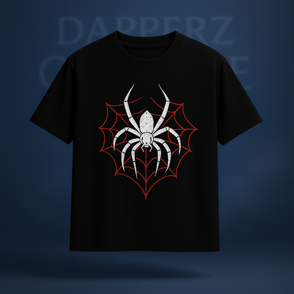 “VENOM WEB spider inspired” Premium Black Oversized T-Shirt
