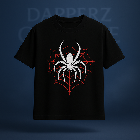 “VENOM WEB spider inspired” Premium Black Oversized T-Shirt